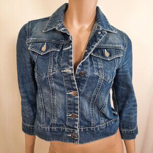 Vintage Polo Jeans Co Denim Jean Jacket Saturday Baby fit Size S medium wash